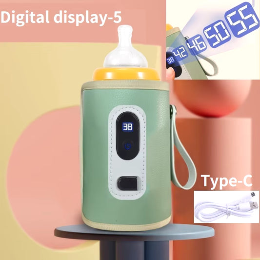 Universal Baby Milk Warmer Digital Display Baby Bag USB Nursing Bottle Heater Portable Baby Bottle Warmer Thermal Bag for Travel