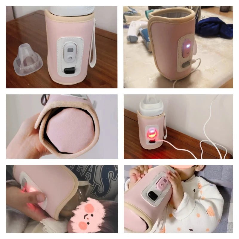 Universal Baby Milk Warmer Digital Display Baby Bag USB Nursing Bottle Heater Portable Baby Bottle Warmer Thermal Bag for Travel