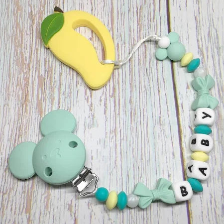 Pacifier clip with teether (custom item)